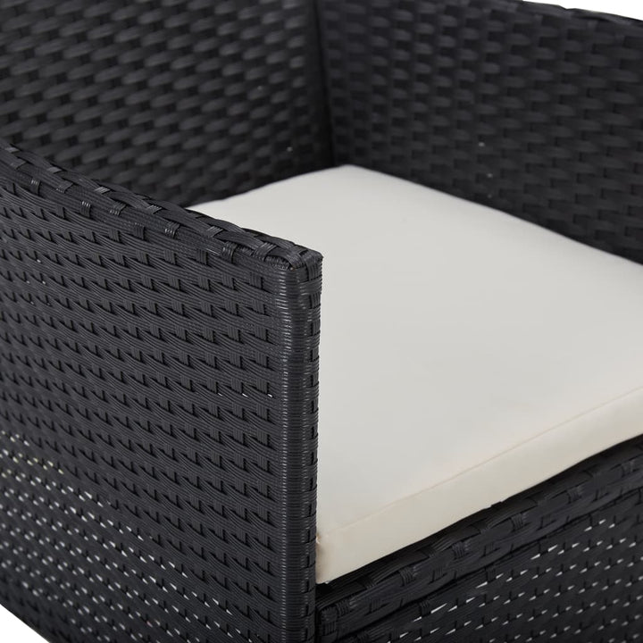 Set Mobilier De Exterior, 5 Piese, , Poliratan Și Sticlă