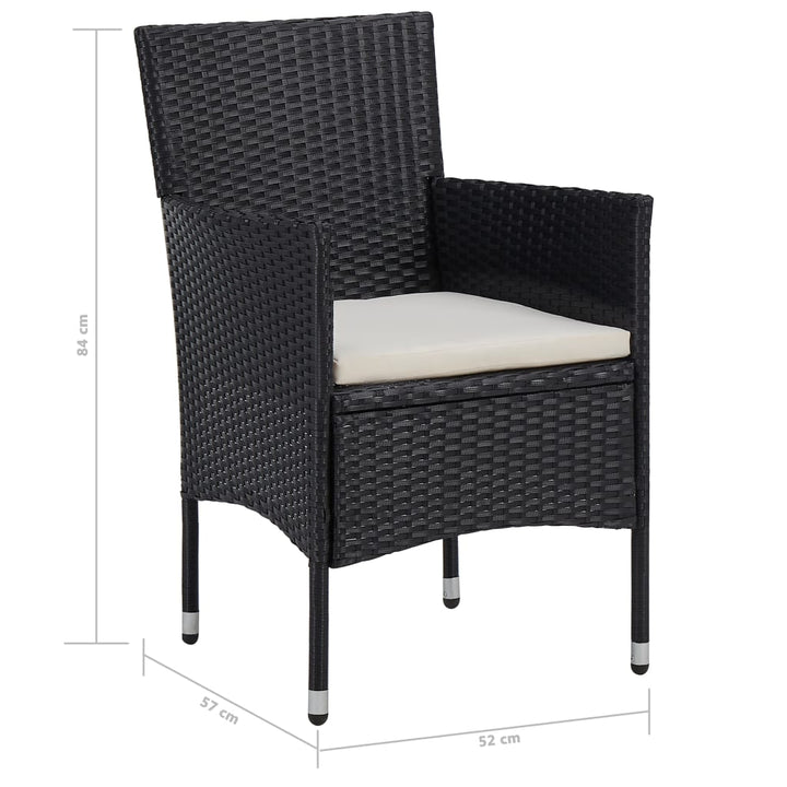 Set Mobilier De Exterior, 5 Piese, , Poliratan Și Sticlă
