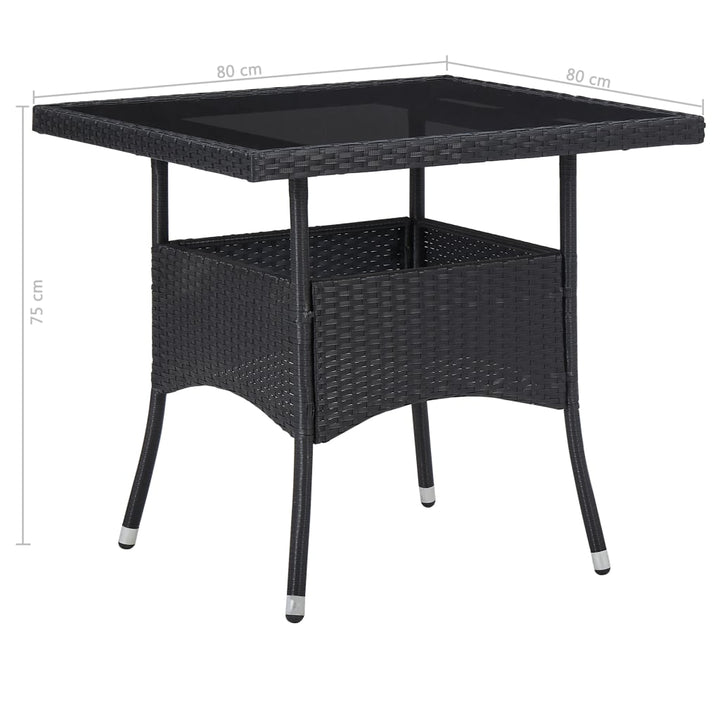 Set Mobilier De Exterior, 5 Piese, , Poliratan Și Sticlă