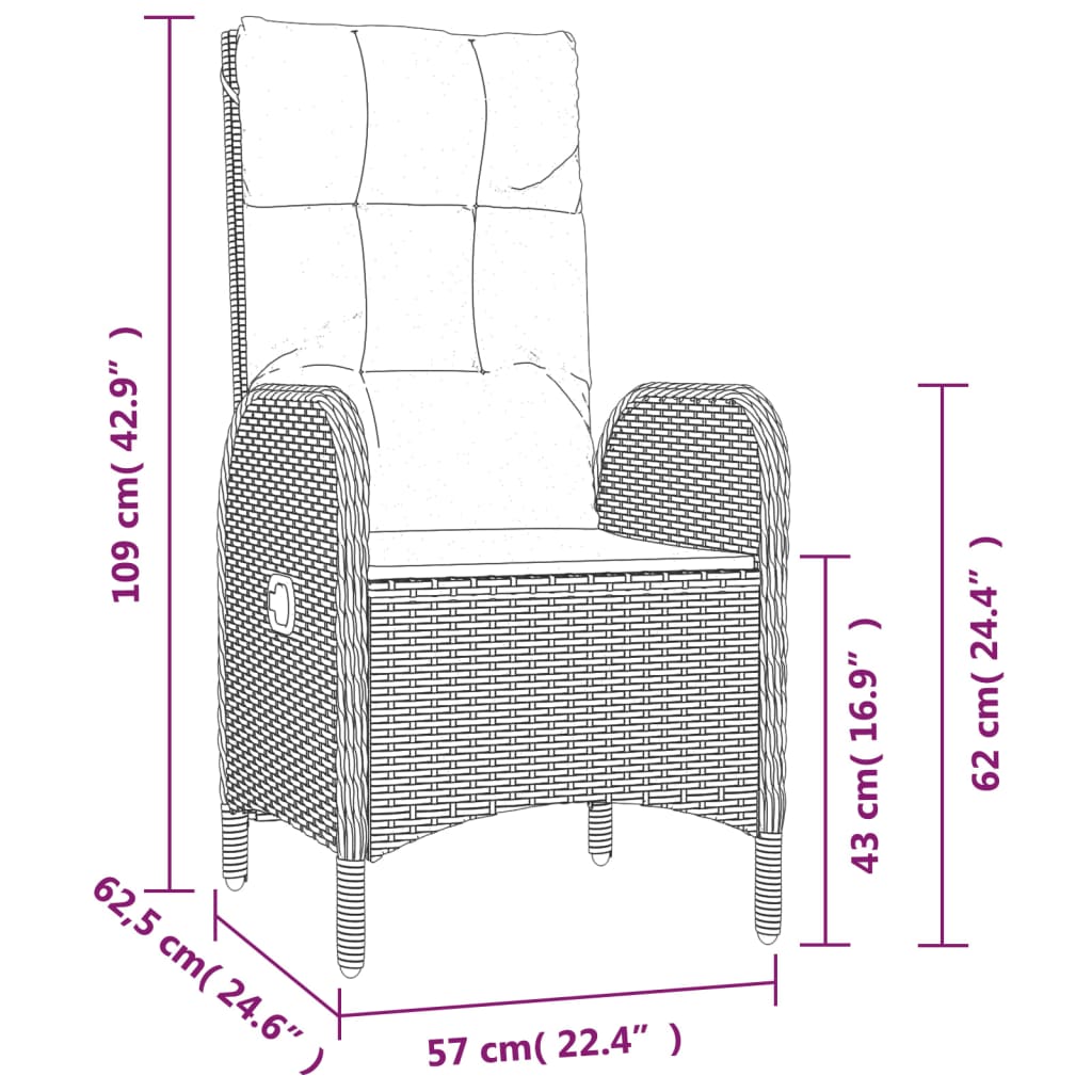 Scaune De Exterior, 2 Buc., , Poliratan