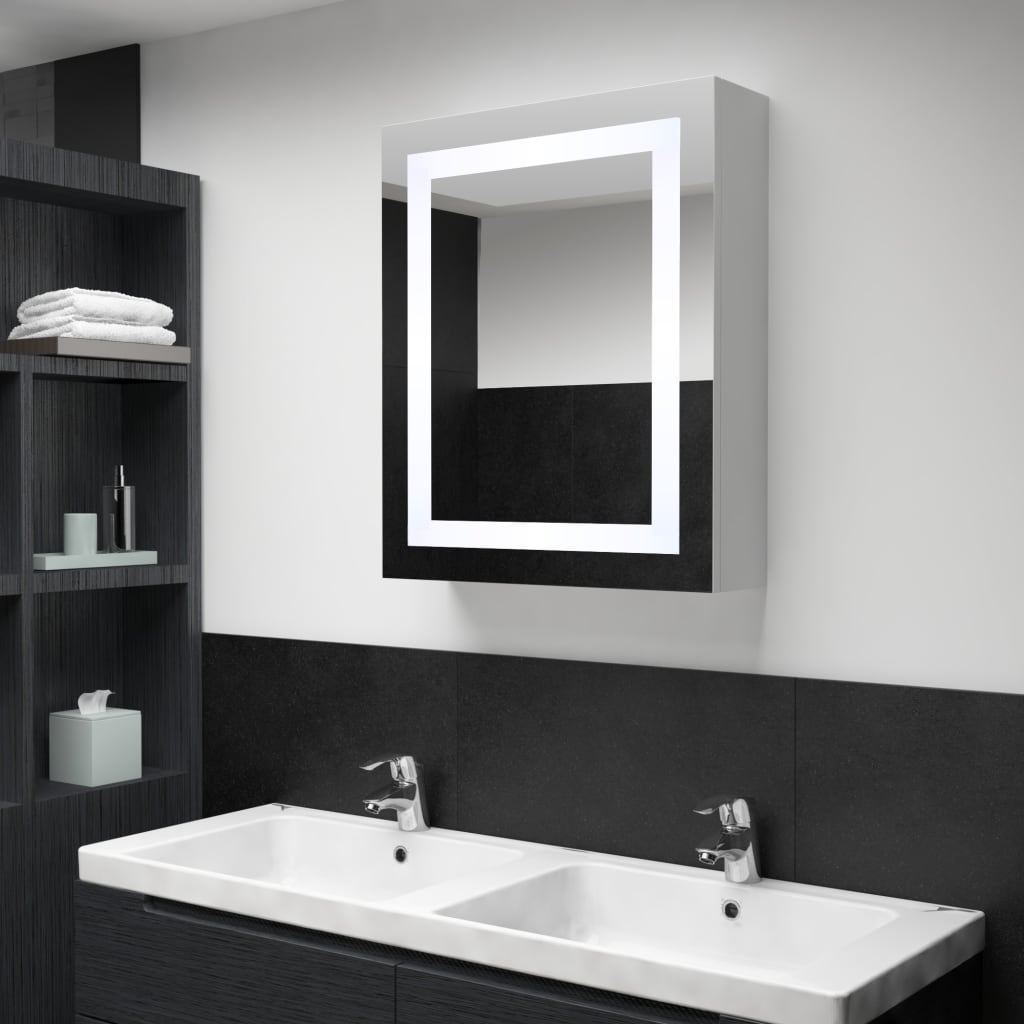 Dulap De Baie Cu Oglindă Și Led-Uri, 50 X 13 X 70 Cm