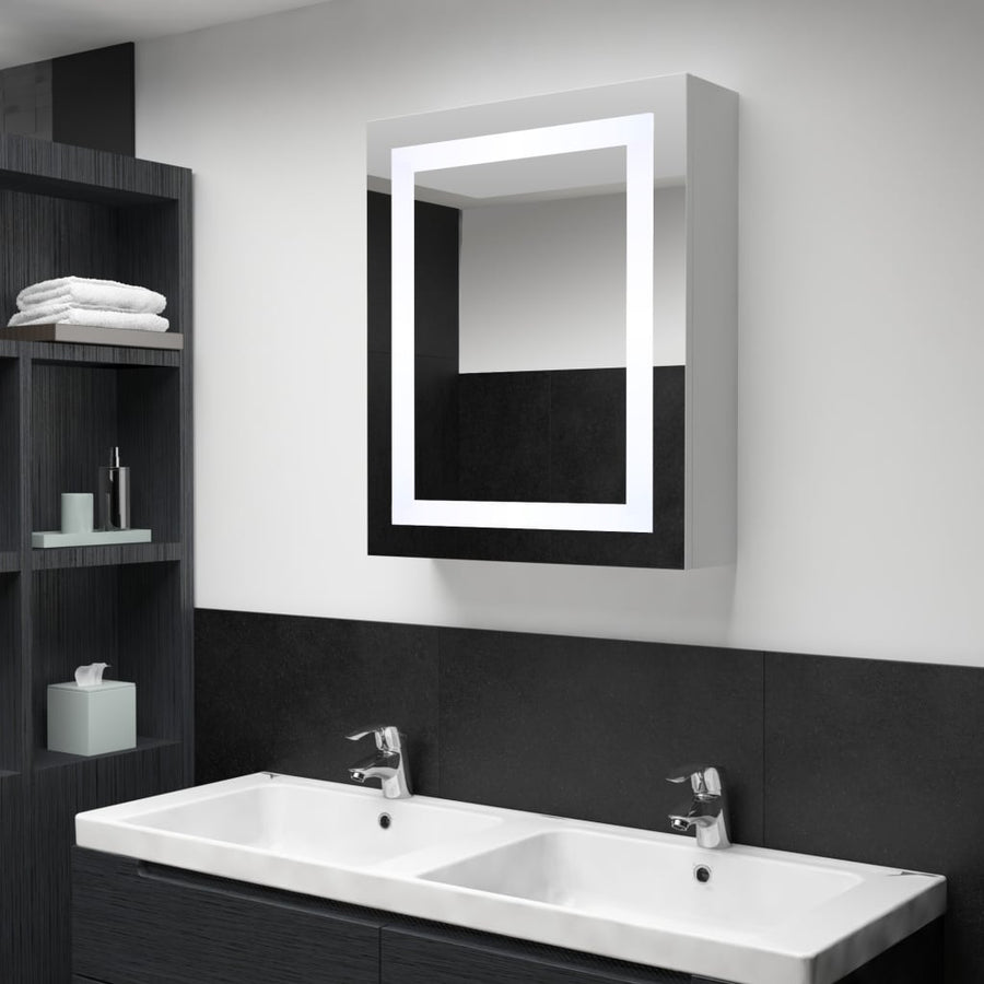 Dulap De Baie Cu Oglindă Și Led-Uri, 50 X 13 X 70 Cm