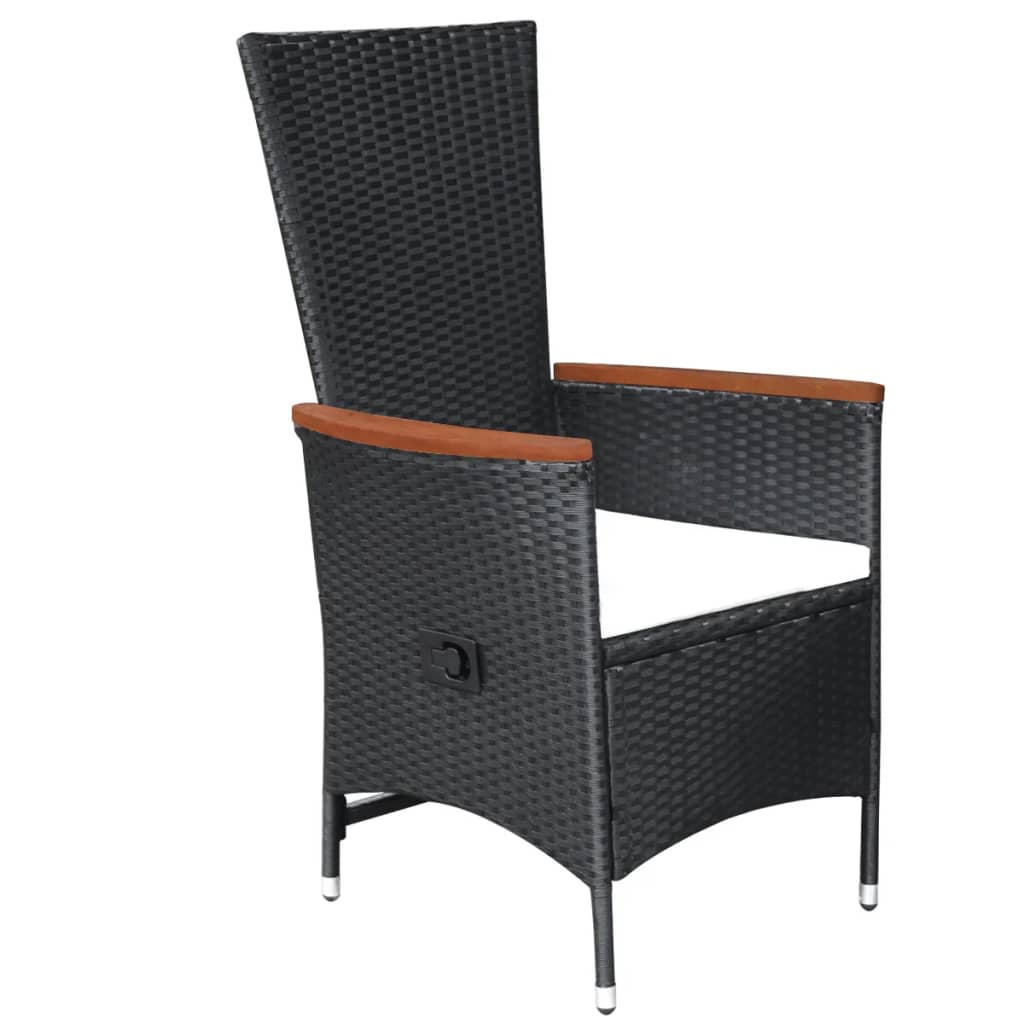 Set Mobilier De Exterior Cu Perne, 9 Piese, , Poliratan
