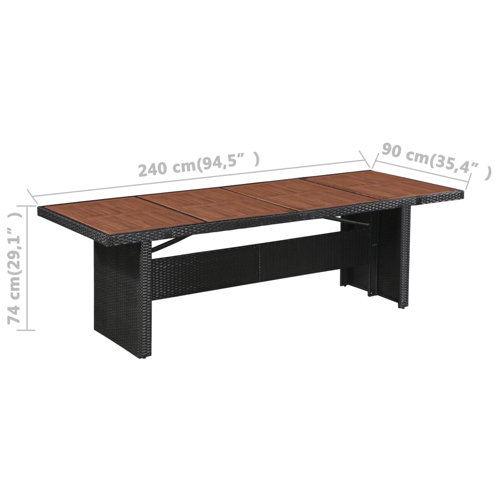 Set Mobilier De Exterior Cu Perne, 9 Piese, , Poliratan