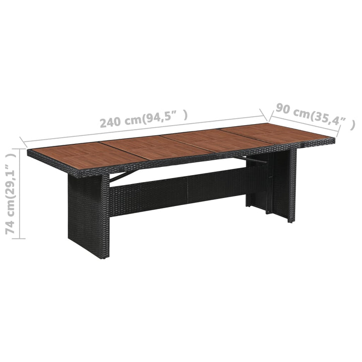 Set Mobilier De Exterior Cu Perne, 9 Piese, , Poliratan