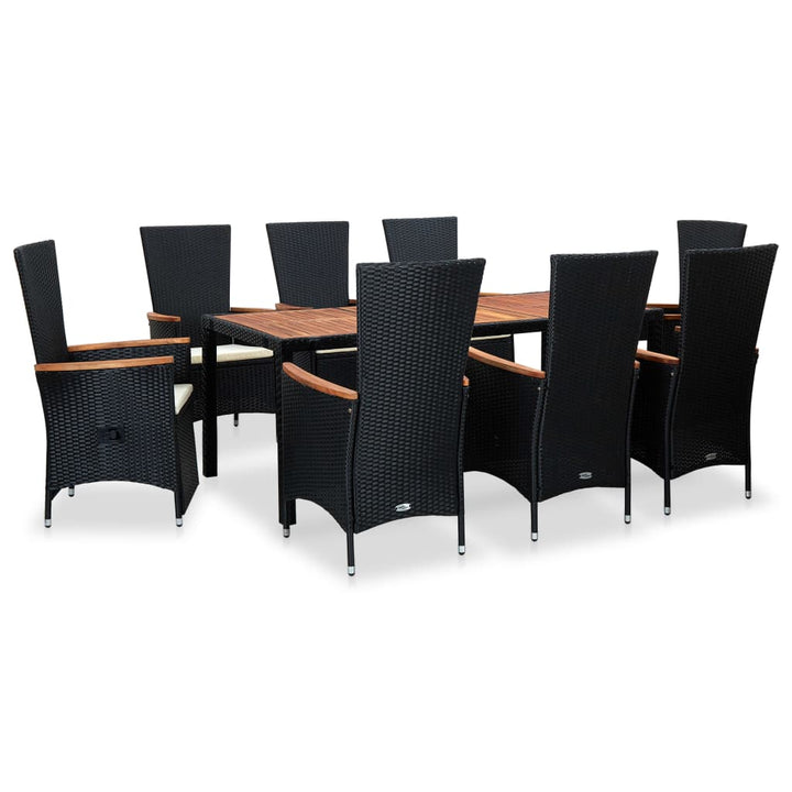 Set Mobilier De Exterior Cu Perne, 7 Piese, , Poliratan