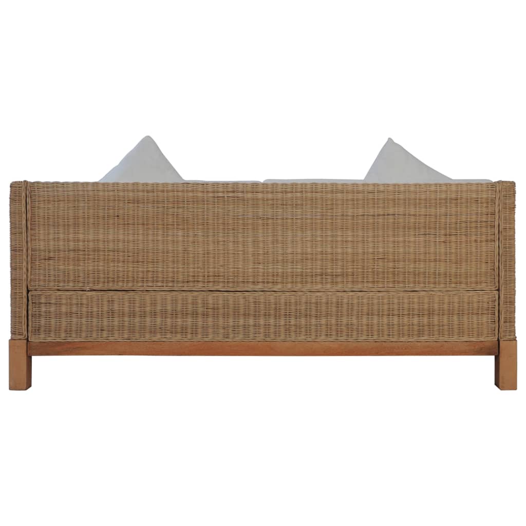 Set De Canapele Cu Perne, 2 Piese, Culoare Naturală, Ratan