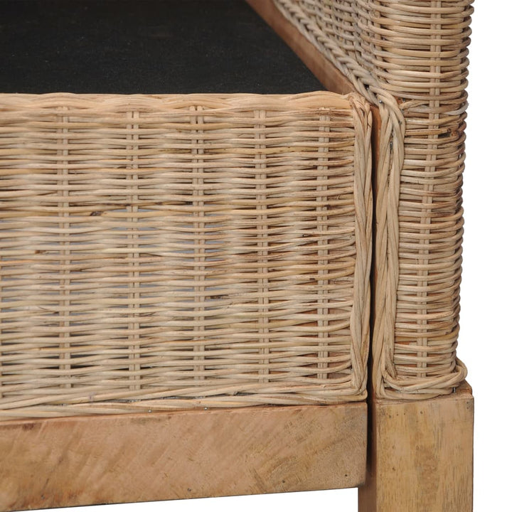 Set De Canapele Cu Perne, 2 Piese, Culoare Naturală, Ratan