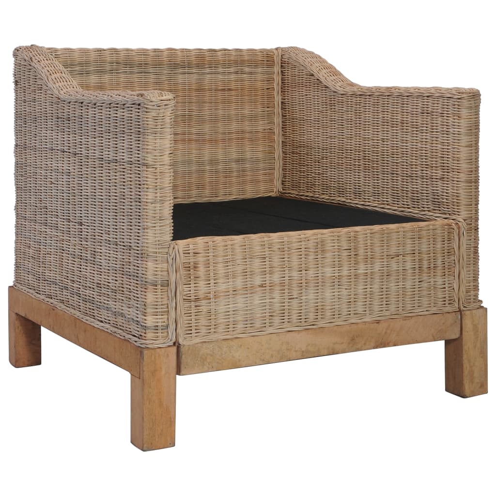 Set De Canapele Cu Perne, 2 Piese, Culoare Naturală, Ratan