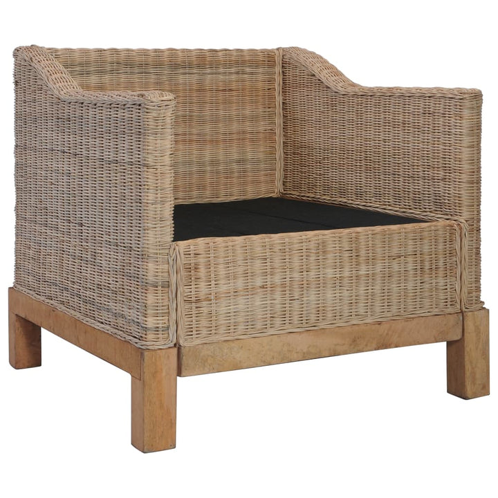 Set De Canapele Cu Perne, 2 Piese, Culoare Naturală, Ratan
