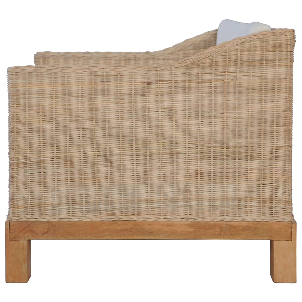 Set De Canapele Cu Perne, 2 Piese, Culoare Naturală, Ratan