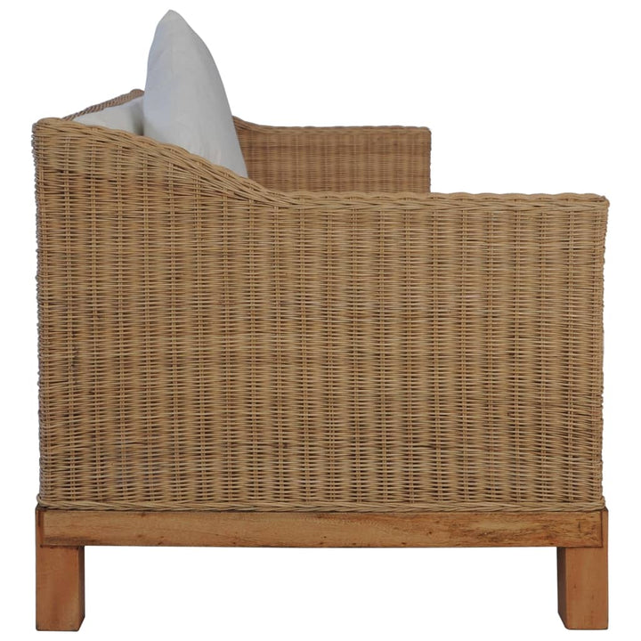 Set De Canapele Cu Perne, 2 Piese, Culoare Naturală, Ratan