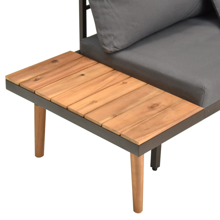 Set Mobilier De Grădină Cu Perne, 4 Piese, Lemn Masiv De Acacia