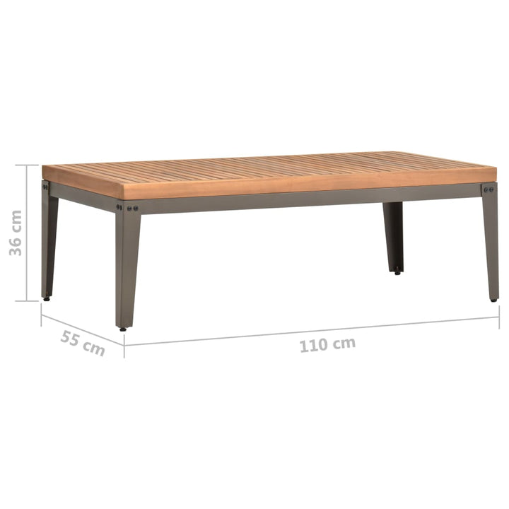 Măsuță De Cafea De Grădină, 110X55X36 Cm, Lemn Masiv Acacia