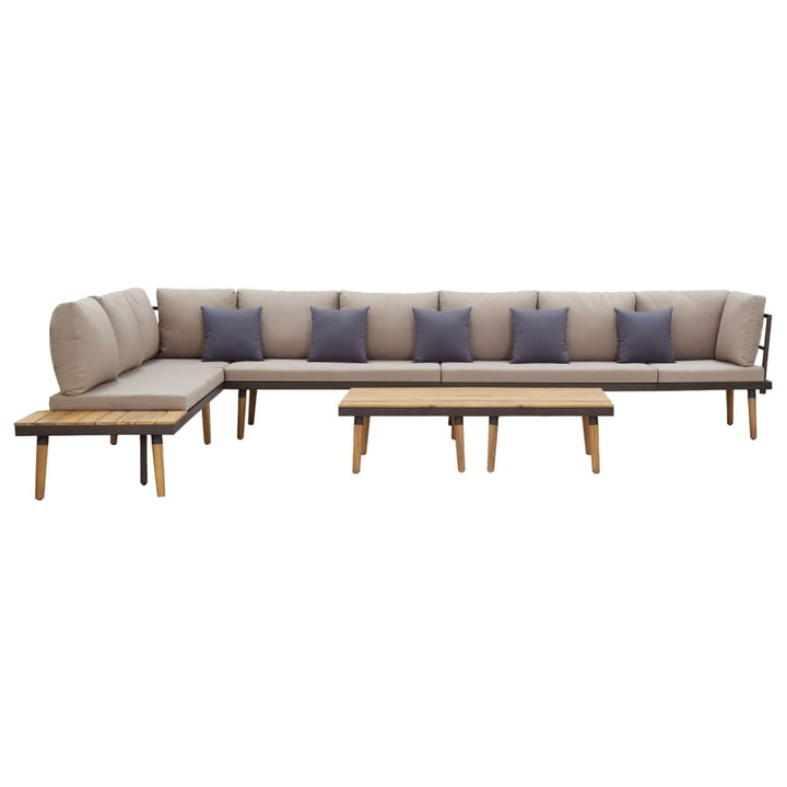 Set Mobilier De Grădină 8 Locuri Cu Perne Lemn Masiv De Acacia