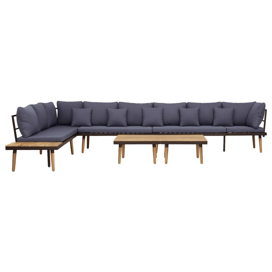 Set Mobilier De Grădină 8 Locuri Cu Perne Lemn Masiv De Acacia