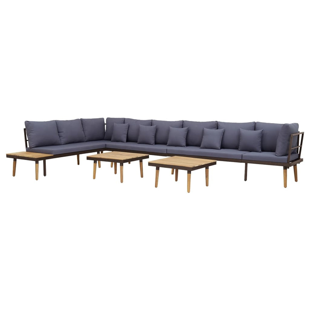 Set Mobilier De Grădină 8 Locuri Cu Perne Lemn Masiv De Acacia