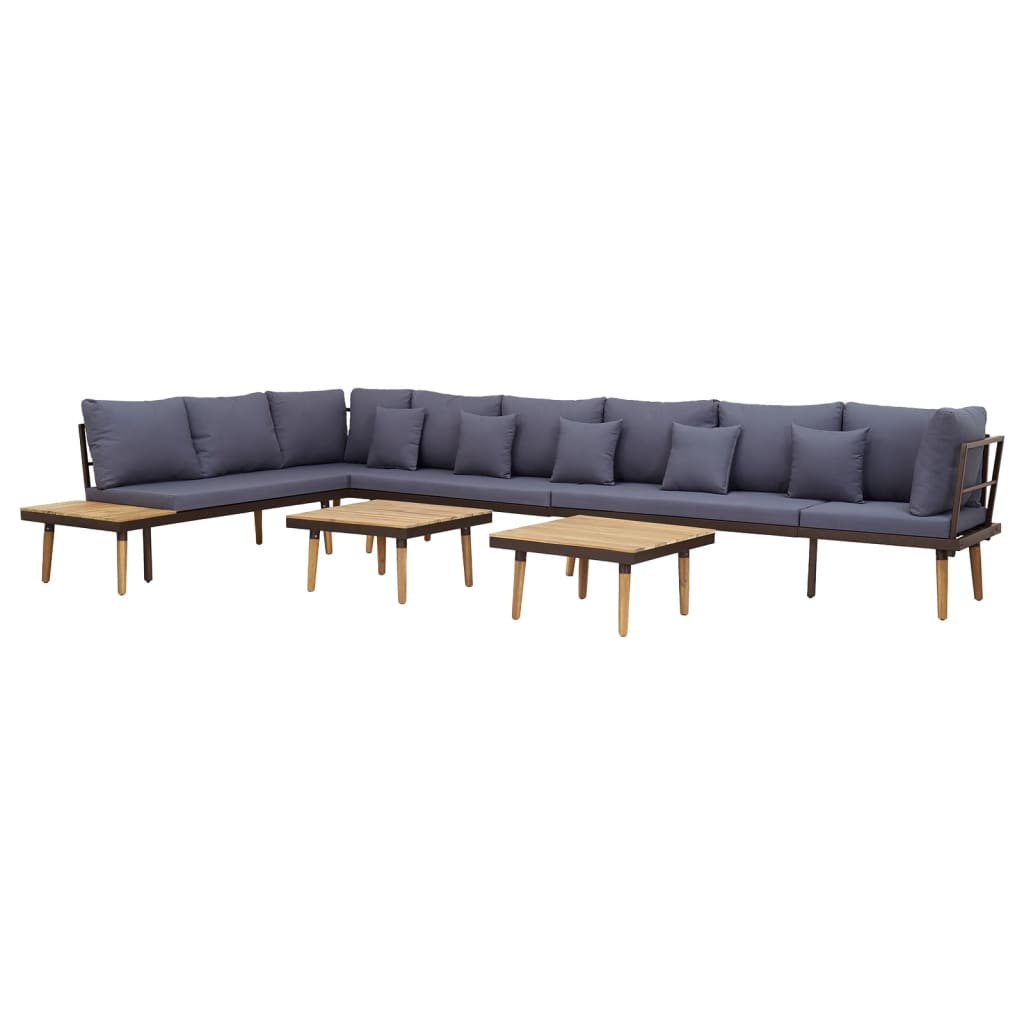 Set Mobilier De Grădină 8 Locuri Cu Perne Lemn Masiv De Acacia