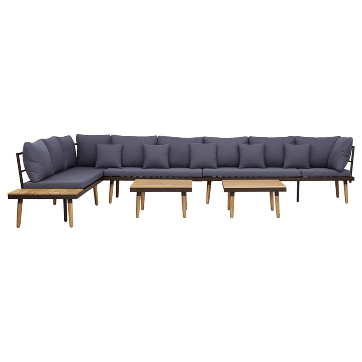 Set Mobilier De Grădină 8 Locuri Cu Perne Lemn Masiv De Acacia