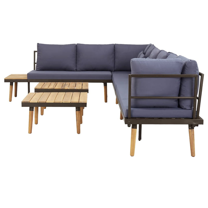 Set Mobilier De Grădină 8 Locuri Cu Perne Lemn Masiv De Acacia