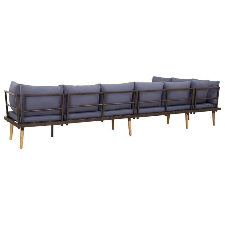 Set Mobilier De Grădină 8 Locuri Cu Perne Lemn Masiv De Acacia