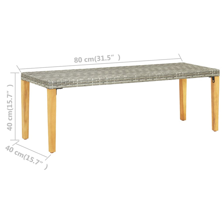 Bancă De Grădină, , 80 Cm, Poliratan