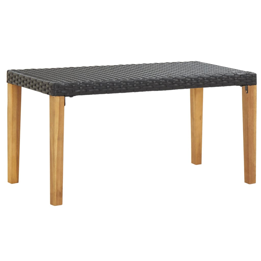 Bancă De Grădină, , 120 Cm, Poliratan Și Lemn De Acacia