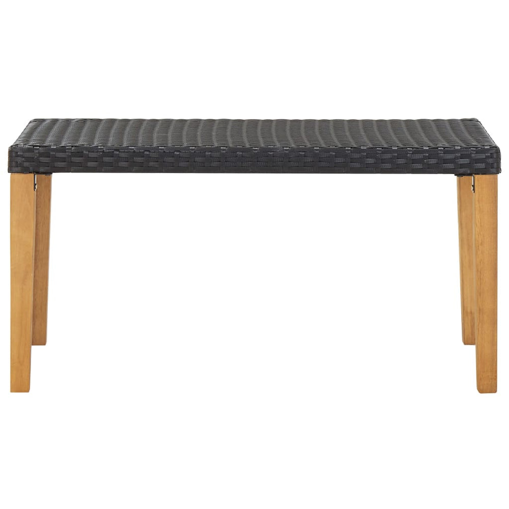 Bancă De Grădină, , 120 Cm, Poliratan Și Lemn De Acacia