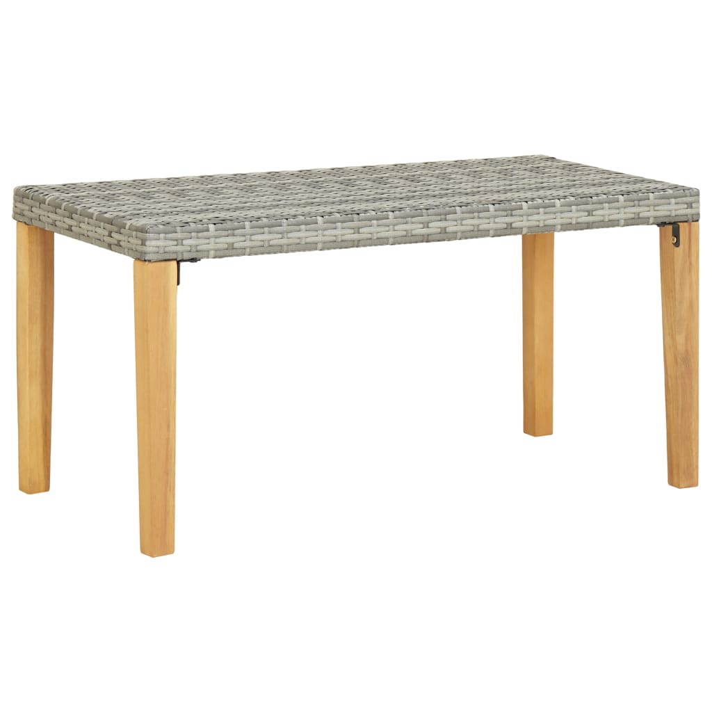 Bancă De Grădină, , 120 Cm, Poliratan Și Lemn De Acacia