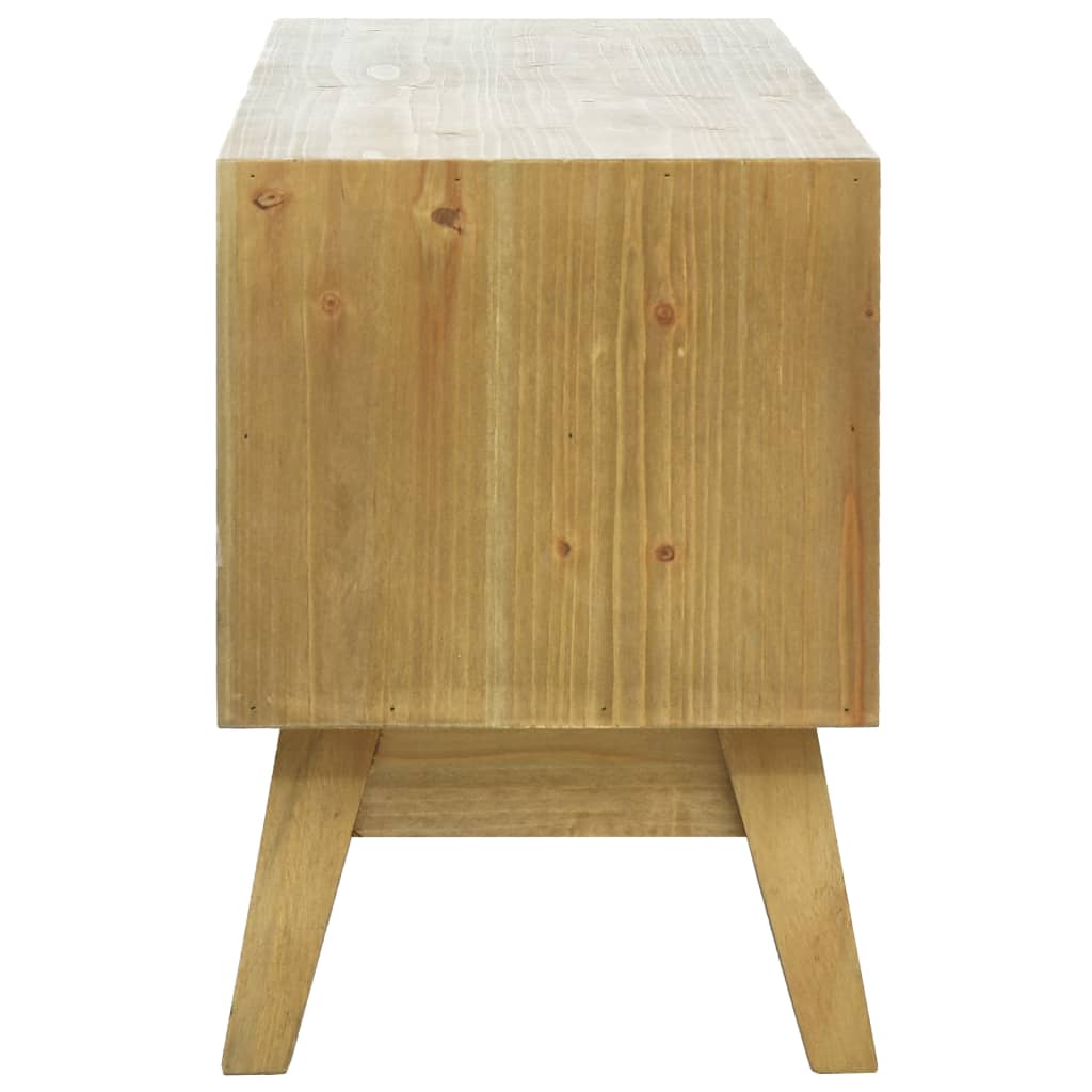 Comodă Tv Cu Model Sculptat, Maro, 120 X 30 X 42 Cm, Lemn