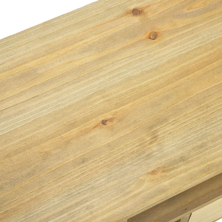 Comodă Tv Cu Model Sculptat, Maro, 120 X 30 X 42 Cm, Lemn