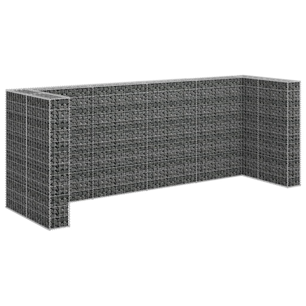 Perete Gabion Pentru Pubele, 320X100X120 Cm, Oțel Galvanizat