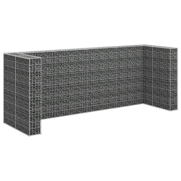 Perete Gabion Pentru Pubele, 320X100X120 Cm, Oțel Galvanizat