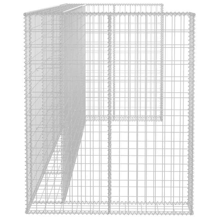 Perete Gabion Pentru Pubele, 320X100X120 Cm, Oțel Galvanizat