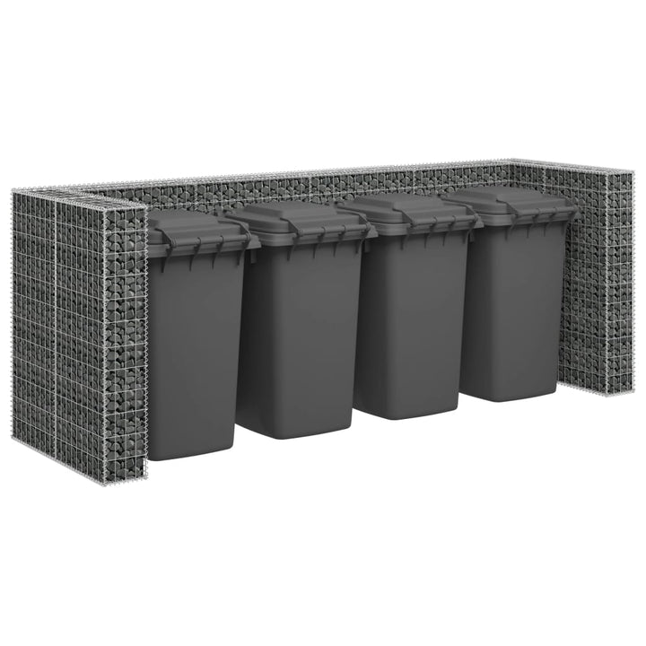 Perete Gabion Pentru Pubele, 320X100X120 Cm, Oțel Galvanizat
