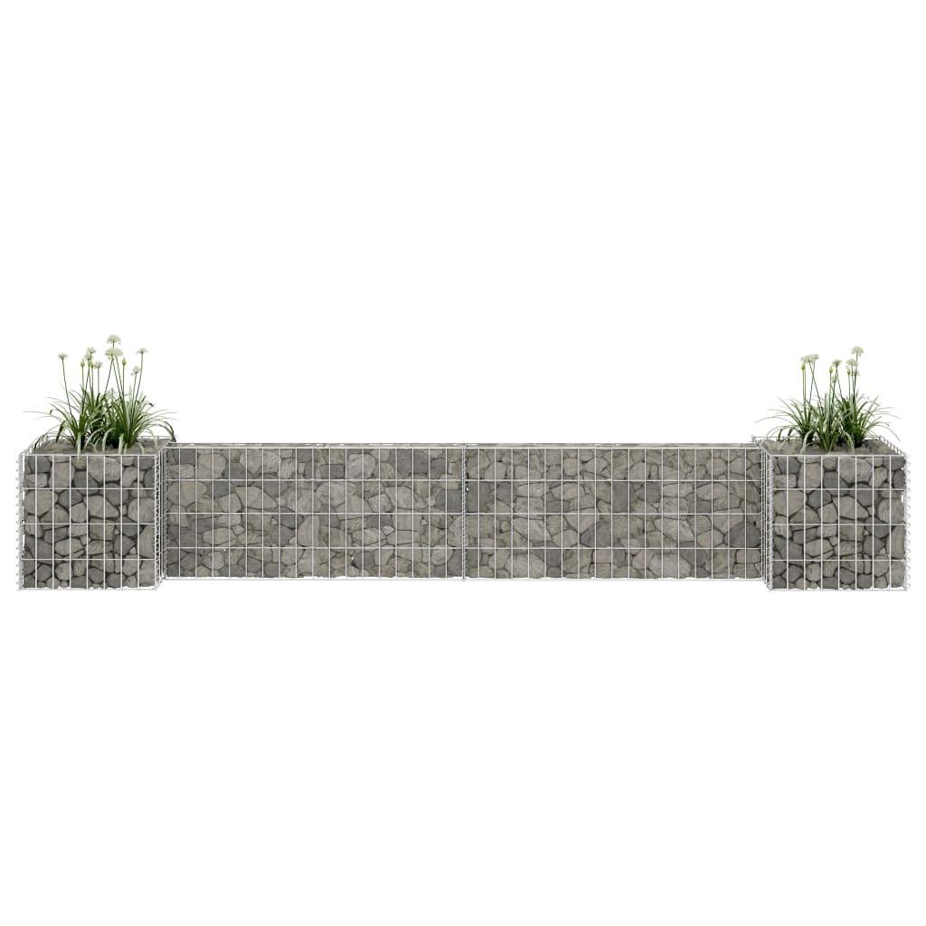 Jardinieră Gabion În Formă De H, , Sârmă Oțel