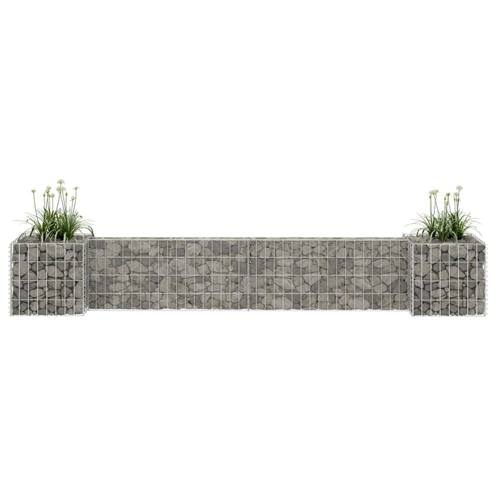 Jardinieră Gabion În Formă De H, , Sârmă Oțel