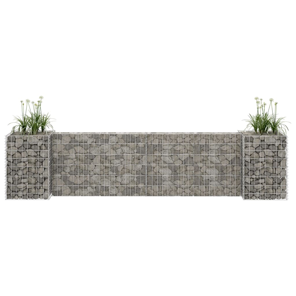 Jardinieră Gabion În Formă De H, , Sârmă Oțel