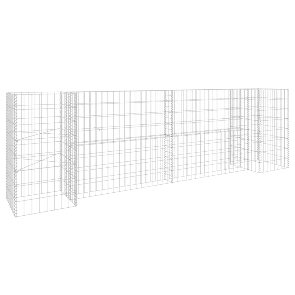 Jardinieră Gabion În Formă De H, , Sârmă Oțel