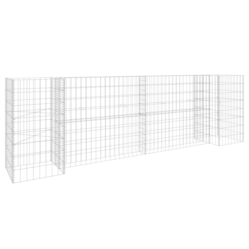 Jardinieră Gabion În Formă De H, , Sârmă Oțel