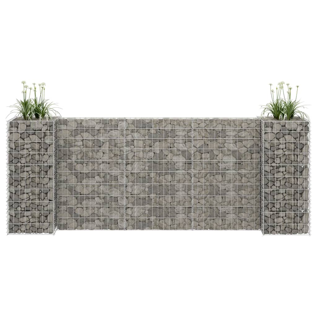 Jardinieră Gabion În Formă De H, , Sârmă Oțel