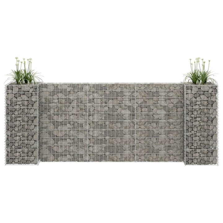 Jardinieră Gabion În Formă De H, , Sârmă Oțel