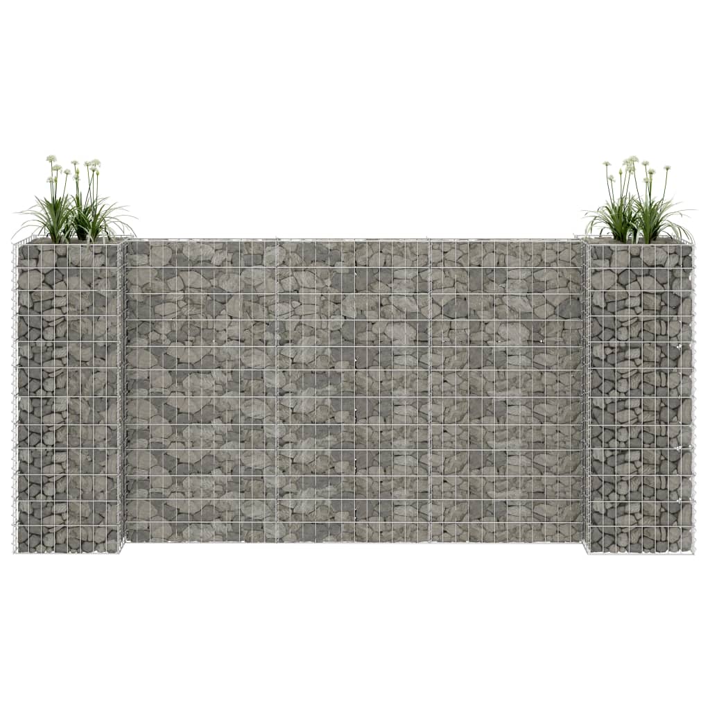 Jardinieră Gabion În Formă De H, , Sârmă Oțel