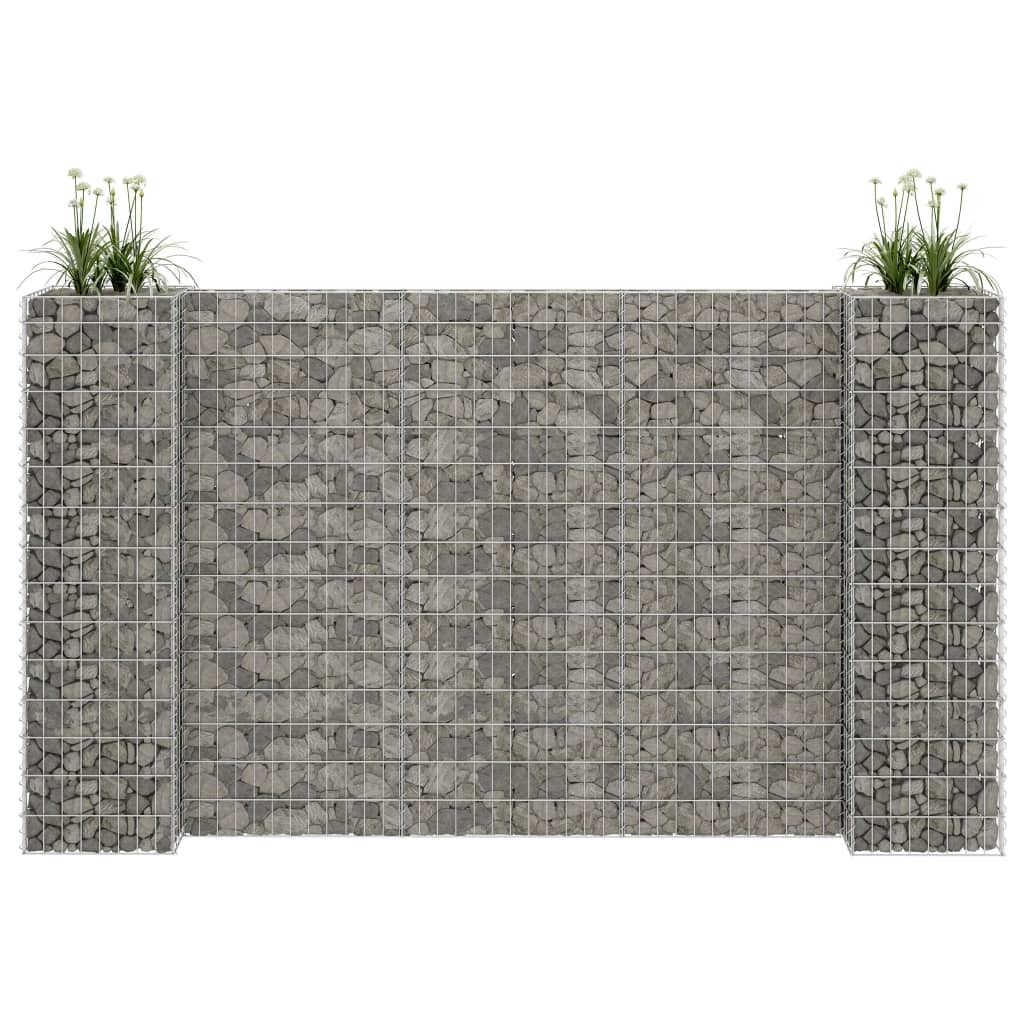 Jardinieră Gabion În Formă De H, , Sârmă Oțel