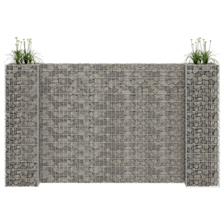 Jardinieră Gabion În Formă De H, , Sârmă Oțel