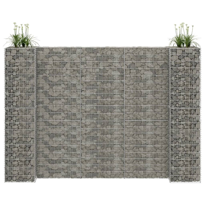 Jardinieră Gabion În Formă De H, , Sârmă Oțel