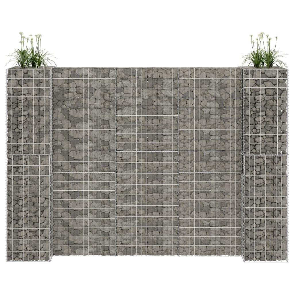 Jardinieră Gabion În Formă De H, , Sârmă Oțel