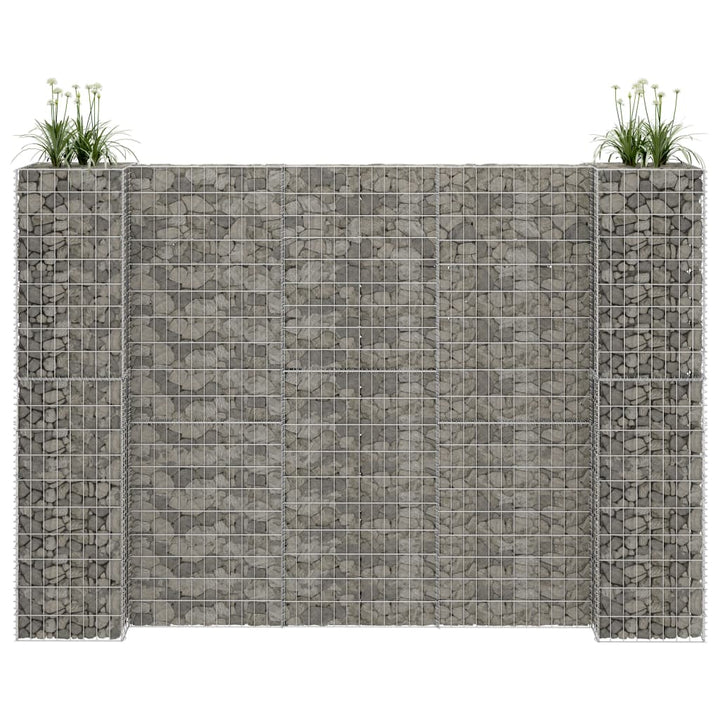Jardinieră Gabion În Formă De H, , Sârmă Oțel