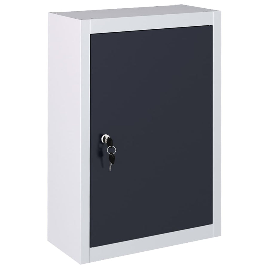 Dulap De Scule De Perete, Gri & Negru, Metal, Stil Industrial