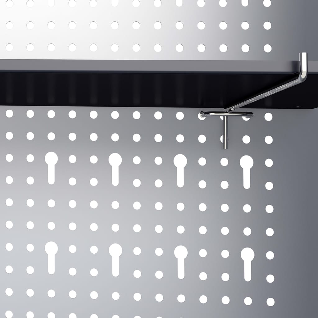 Dulap De Scule De Perete, Gri & Negru, Metal, Stil Industrial